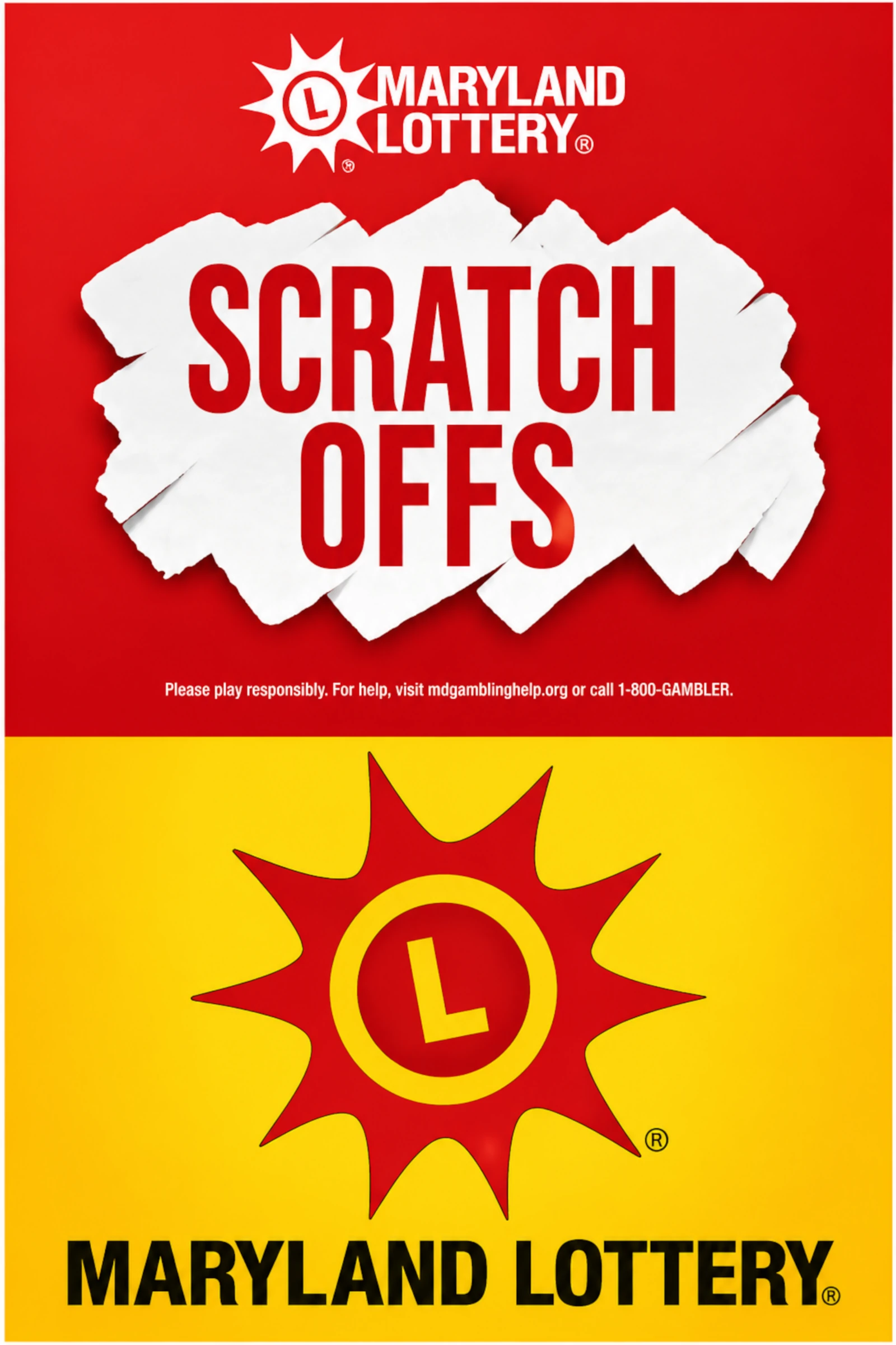 Maryland Lottery® scratch-offs retailer graphic